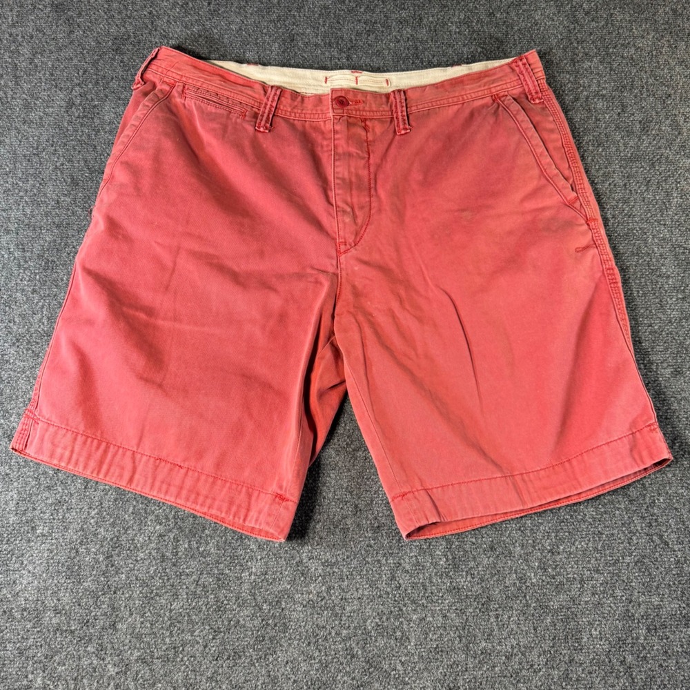 Polo Ralph Lauren Mens Relaxed Fit Chino Shorts Red Cotton Size 38
